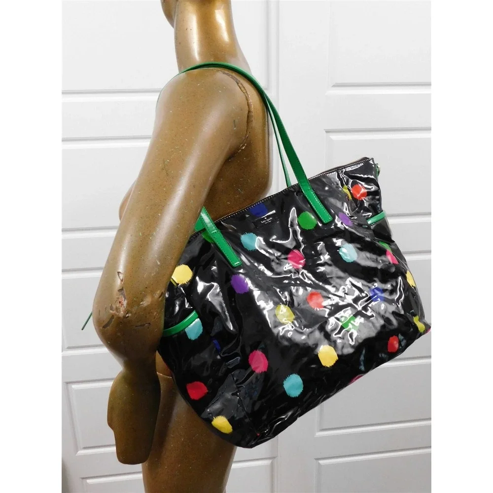 Kate Spade Navy‎ Blue Multi Polka Dot Baby Diaper Bag Tote